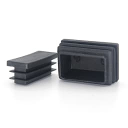 Square Pipe Plug 10-60 15-100 Black Blanking End Caps Rectangular Pipe Tube Cap Insert PlugsTable Chair Furniture Foot Cover