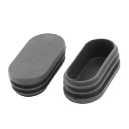 80PCS Black Oval Plastic Blanking End Cap Tube Plug Inserts Pipe Box Table Chair Furniture Noise Proctor Mat Covers Accessorie