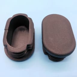 80PCS Black Oval Plastic Blanking End Cap Tube Plug Inserts Pipe Box Table Chair Furniture Noise Proctor Mat Covers Accessorie