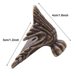 4/8pcs/set Antique Bronze Brass Jewelry Chest Wood Furniture Box Decorative Feet Leg Corner Protector Vintage Decoration New