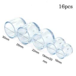 16pcs Furniture Leg Foot Protector Transparent White PVC 16mm/19mm/25mm Wear-resistant Cap Noise Reduction Protect Floor