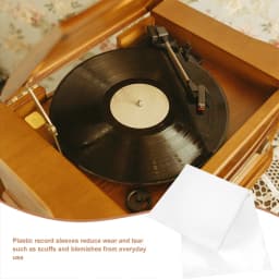 20pcs Vinyl Record Outer Sleeves Protective Covers Clear Bag Vinyl Record Supplies Album Covers Outer Sleeve Home Furniture