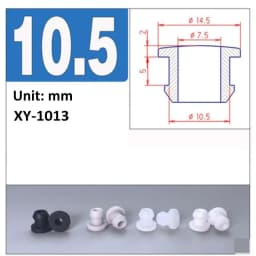 Black Silicone Rubber Snap-on Grommet Hollow Hole Plug Coil Ring Cable Wiring Protect Bushings