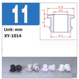 Black Silicone Rubber Snap-on Grommet Hollow Hole Plug Coil Ring Cable Wiring Protect Bushings