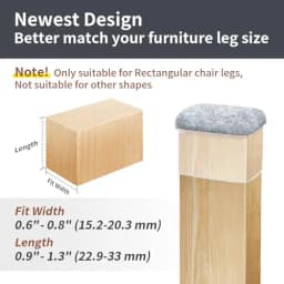 8pcs Rectangular Chair Foot Cover Diagonal Leg Floor Protectors Silicone Furniture Table Feet Protect for Chair Table No Noise