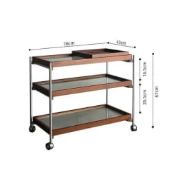 Scandinavian Minimalist Bedside Corner Table Retro Rolling Cart Mobile Coffee Table with Wheels for Bedroom Living Room