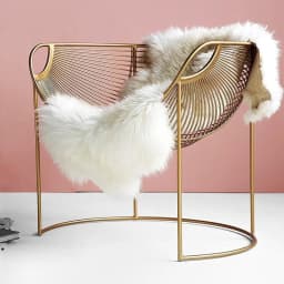 Grid Display Art Chairs Wrought Iron Sofa Modern Simple Nordic Balcony Leisure Recliner Living Room Internet Celebrity Stool