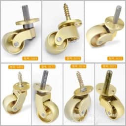 4Pcs Multi-size Brass Universal Wheels Silent Reinforce Furniture Legs Caster Wheels For Sofa Chair Cabinet Workbench