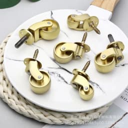 4Pcs Multi-size Brass Universal Wheels Silent Reinforce Furniture Legs Caster Wheels For Sofa Chair Cabinet Workbench