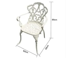 Outdoor Cast Aluminum Tables and Chairs Set Courtyard Garden Urniture Terrace Combination Leisure Metal Round Patio Table p c