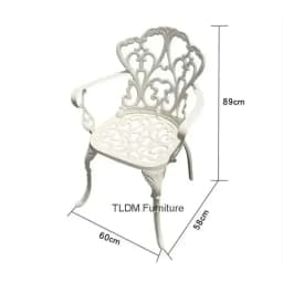 Outdoor Cast Aluminum Tables and Chairs Set Courtyard Garden Urniture Terrace Combination Leisure Metal Round Patio Table p c