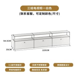 Vintage Module Sideboard Living Room Storage Cabinet Wood Bedroom Stainless Steel Metal Frame Storage Customizable TV Cabinet