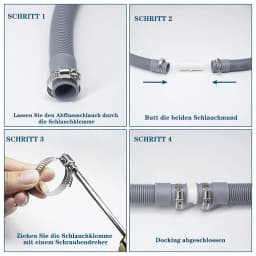 Drain Hose Extension for Washing Machines,2M Drain Hose Universal Washing Machine Hose,Drain Hose Dishwasher Extension