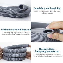 Drain Hose Extension for Washing Machines,2M Drain Hose Universal Washing Machine Hose,Drain Hose Dishwasher Extension