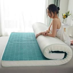 Thai Latex Sponge filling Mattress Floor Mat Foldable Slow Rebound Tatami Cover Bedspreads Thicken Twin King Queen Full Size