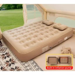 New Air Mattress Built-in Pump Self-inflating Mat Cushion Outdoor Tent Inflatable Bed Double Sleeping Pad for Camping or Indoor