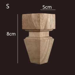 8-25cm High Quality Wooden Furniture Legs for Cabinets Sofas Unfinished Bun Feet for Ottoman TV Stand Loveseat Dresser Foot