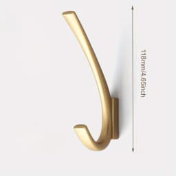 Heavy-Duty Metal Coat Hooks - 1pc, Golden or Matte Black Finish, Wall Mounted for Bedroom & Bathroom Storage