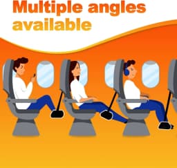 Airplane Foot Hammock Adjustable Foot Rest by Thicked Memory Cotton Filling, Travel Essentials with Removable Support Plates