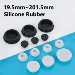 White/Black Silicone Plug Circular Rubber Plug 19.5mm~201.5mm Dustproof Stopper Rubber Seal Cap Stopper Blanking End Caps Seal