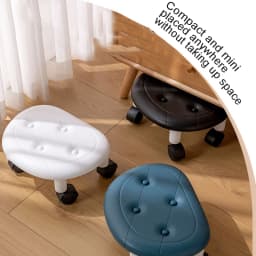 Universal Wheel Stool for Household Use Pulley Low Stool Seat with Wheels CHILDREN'S Multi-functional Stool, Round Stool