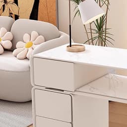 Professional Cream Manicure Table Nordic Glamour Trendy Luxury Nail Table Classic Modern Mesa De Manicura Saloon Furniture