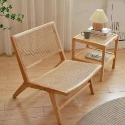 Nordic, Sofa Chair, Solid Wood, Rattan, Recliner Leisure, Chair, Home, Bed and Breakfast Single Lazy, Sofa Balcony, Living Room