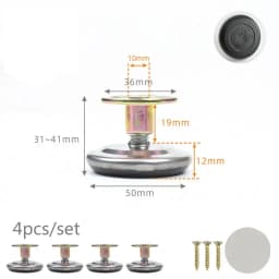 4pcs Height Adjustable Leveling Chair Leg Feet Furniture Mat Screw-in Base Sofa Bed Cabinet Table Floor Protector