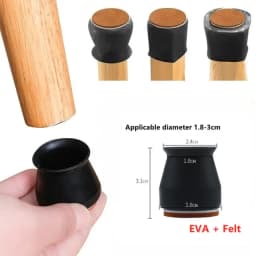 16Pcs Silicone Chair Leg Floor Protectors with Non-slip Felt Furniture Cups for Hardwood Floors, Protect Floors from Scratches