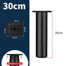 1Pcs 6-40cm Thickened Aluminum Alloy Cabinet Feet Metal Furniture Legs Adjustable TV Cabinet Support Bed Sofa Foot with Screws