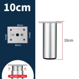 1Pcs 6-40cm Thickened Aluminum Alloy Cabinet Feet Metal Furniture Legs Adjustable TV Cabinet Support Bed Sofa Foot with Screws