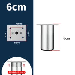 1Pcs 6-40cm Thickened Aluminum Alloy Cabinet Feet Metal Furniture Legs Adjustable TV Cabinet Support Bed Sofa Foot with Screws