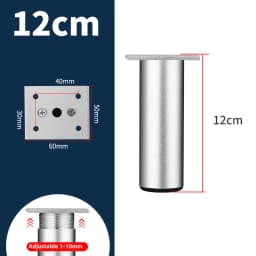 1Pcs 6-40cm Thickened Aluminum Alloy Cabinet Feet Metal Furniture Legs Adjustable TV Cabinet Support Bed Sofa Foot with Screws