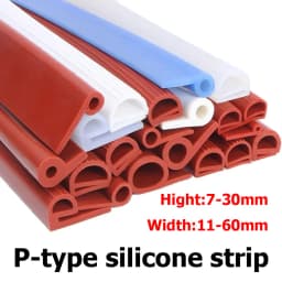 1/5Meter 9 Shape Auto Rubber Seals Car Door high temperature Oven Steam Doors Window Silicone P-Type Weather Strip