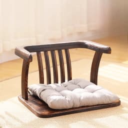 Japanese Solid Wood Tatami Chair Meditation Stool with Backrest for Tea Ceremony Zen Style Armchair for Balcony or Living Room