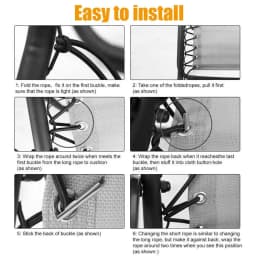 4Pcs/set Sun Loungers Fixing Elastic Cord Rope Reclining Chair Replacement Repair Cord Kit