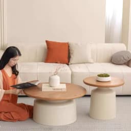 Stylish Apartment Coffee Table Living Room Center Table Minimalist Iron Round Desk for Small Apartment/Homestay Coffee Tables