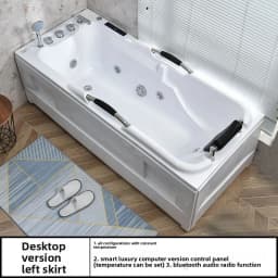 Thickened acrylic adult bathtub, surfing massage thermostatic heated bathtub