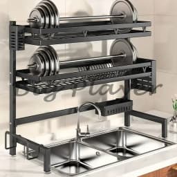 Kitchen Sink Shelf Countertop Dish Storage Rack Multifunctional Dishwasher Sink Dish Rack Drain Rack Household Storage Kitchen