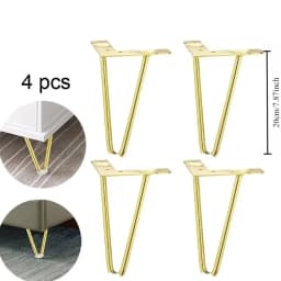 4pcs Furniture Heavy Duty Metal Furniture Legs Rubber Floor Protectors Cabinet Legs Sofa Legs Dresser DIY Dresser Stand Table