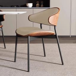 Leather Dining Chairs Set of 2 or1,Mid Century Modern Chair, Upholstered Kitchen Dining Room ChairsBlack WalnutBendwood.
