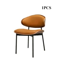Leather Dining Chairs Set of 2 or1,Mid Century Modern Chair, Upholstered Kitchen Dining Room ChairsBlack WalnutBendwood.