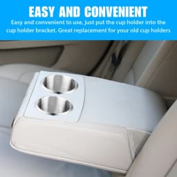 1/2Pcs Universal Stainless Steel Cup Drink Holder Silver for Car Center Console Marine Boat RV Camper Car Inserts Couch