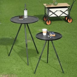 Outdoor Aluminum Alloy Folding Table Lightweight Coffee Table Portable Picnic Camping Table Adjustable Small Round Table
