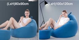 Cross-border Explosion Lazy Sofa Cover Without Filler Cloth Cover Tatami Only Water Drop Bean Bag Single Sofa