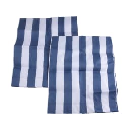 Folding Wood Deck Chair Cloth Blue White Stripes Fabric Beach Chair Seaside Sun Lounger Outdoor Garden Recliner Chair Covers