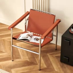Le Corbusier Italian Style Single Sofa Chair Designer Vintage Single Chair Stainless Steel Leisure Chair