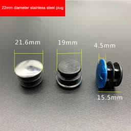 Round Stainless Steel Pipe Caps 20mm 22mm 25mm Protection Gasket Dust Seal End Cover Caps For Pipe Bolt Furniture