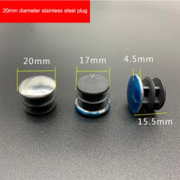 Round Stainless Steel Pipe Caps 20mm 22mm 25mm Protection Gasket Dust Seal End Cover Caps For Pipe Bolt Furniture