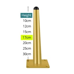 KAK 4pcs Gold Furniture Legs Black Cold Rolled Steel Table Feet Sofa Bed Leg Replacement 800KG Heavy Duty Furniture Hardware